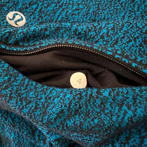 Lululemon Rush Hour Running Luon Spray Jacquard Shocking Blue Rulu 4 Pullover - Picture 3 of 11
